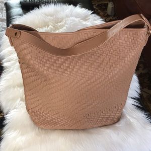 Deux Lux Tan Woven Shoulder Bag